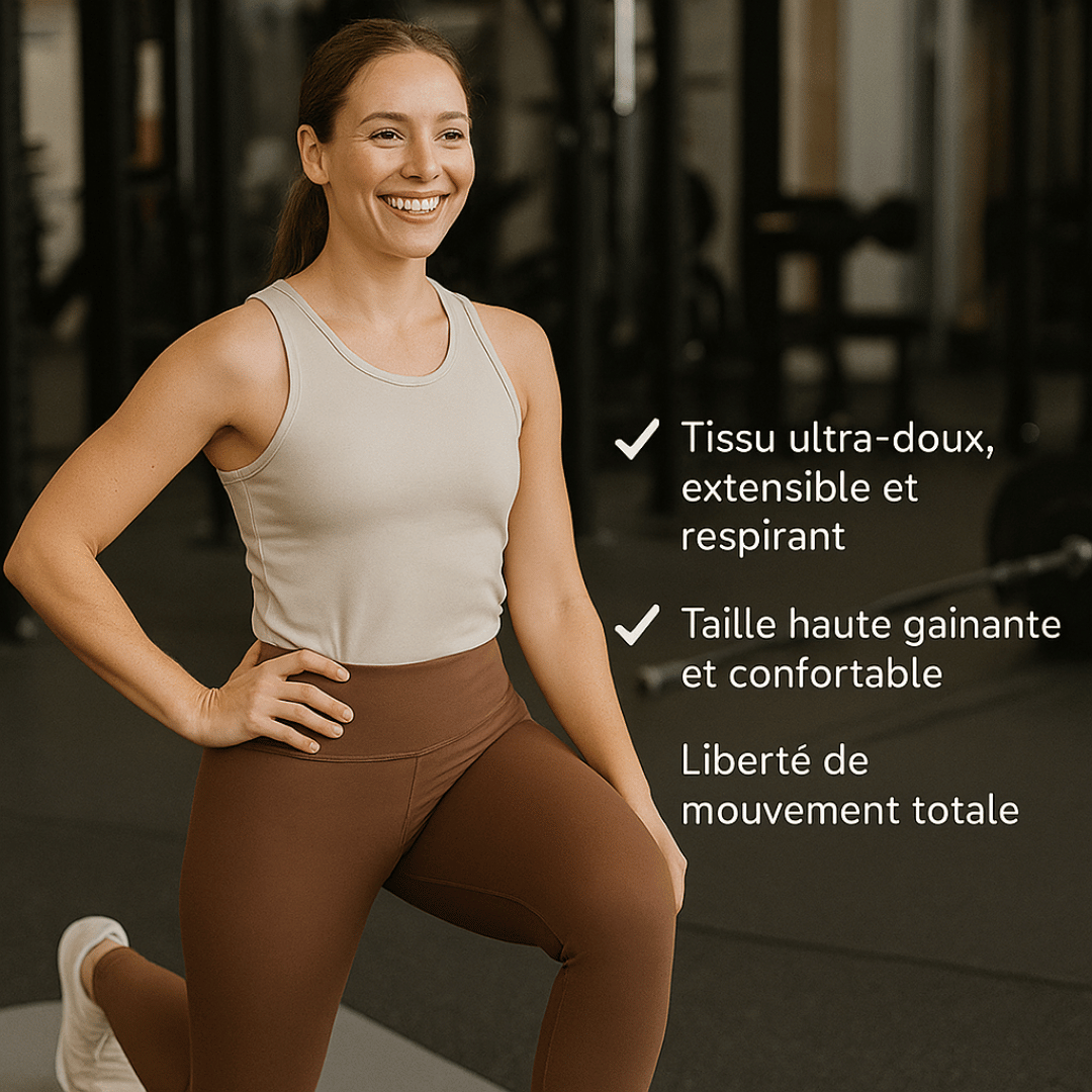 Legging de Yoga Taille Haute Femme – Douceur, Équilibre & Confort
