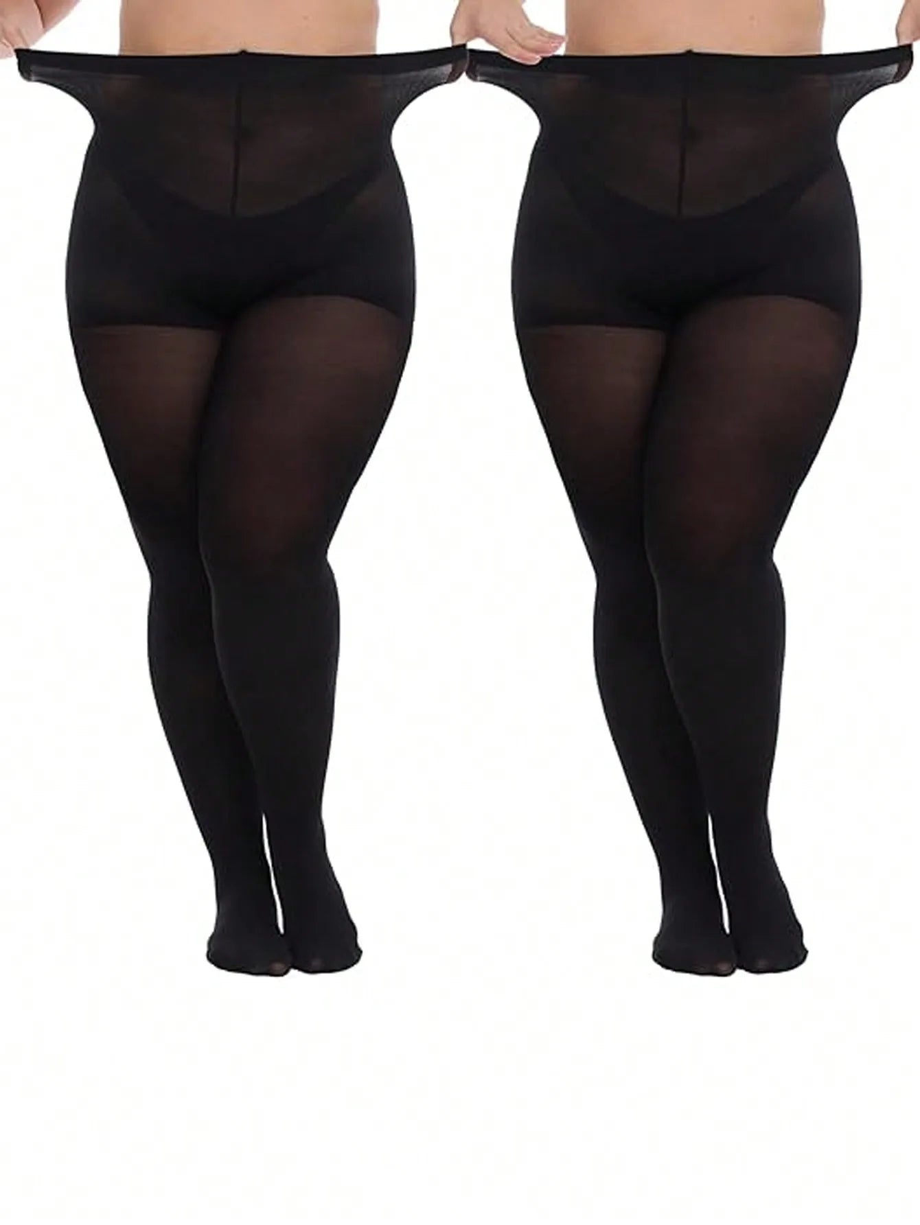 Collants noirs transparents grande taille, ultra-fins, en nylon, de haute qualité