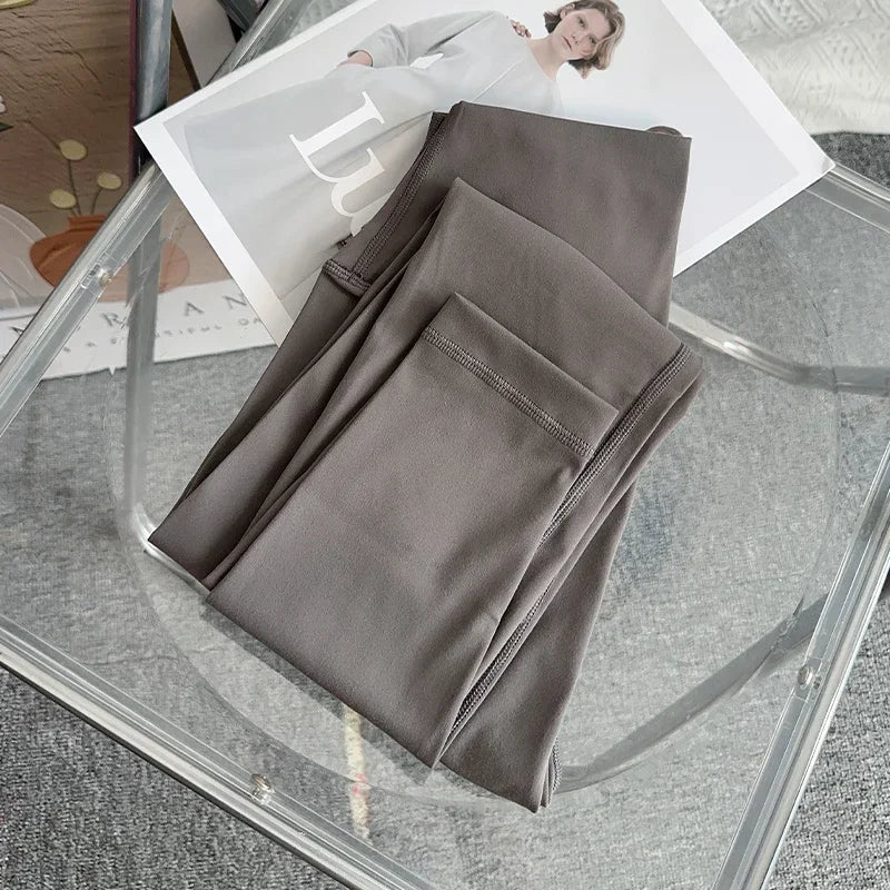 Pantalon de yoga et de gym pour femme, taille haute, effet seconde peau, respirant