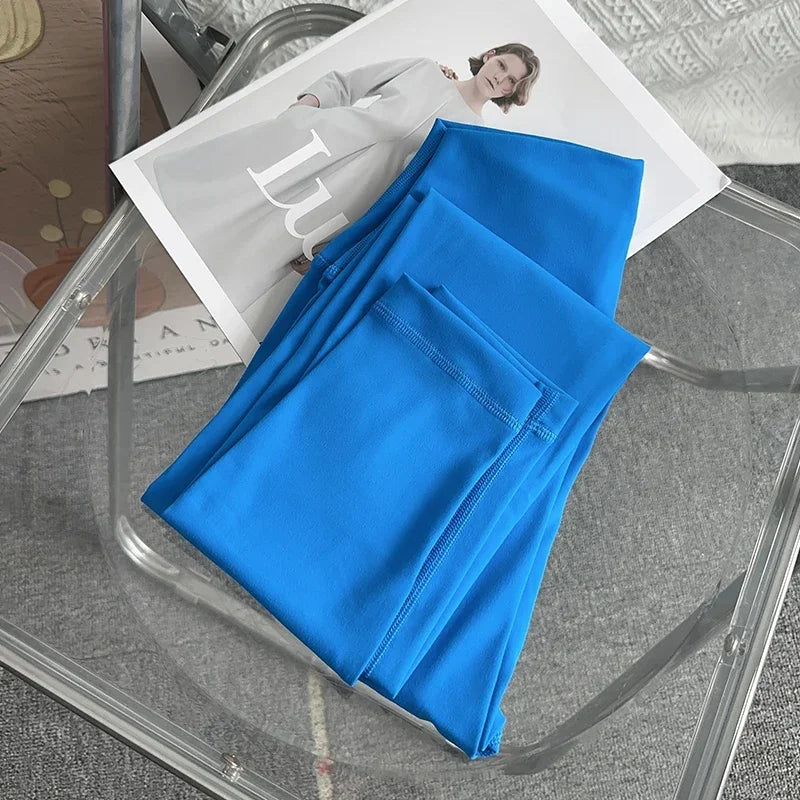 Pantalon de yoga et de gym pour femme, taille haute, effet seconde peau, respirant