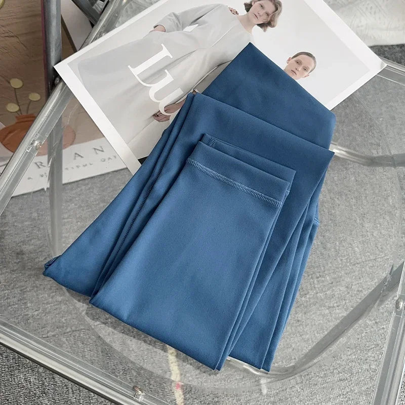 Pantalon de yoga et de gym pour femme, taille haute, effet seconde peau, respirant