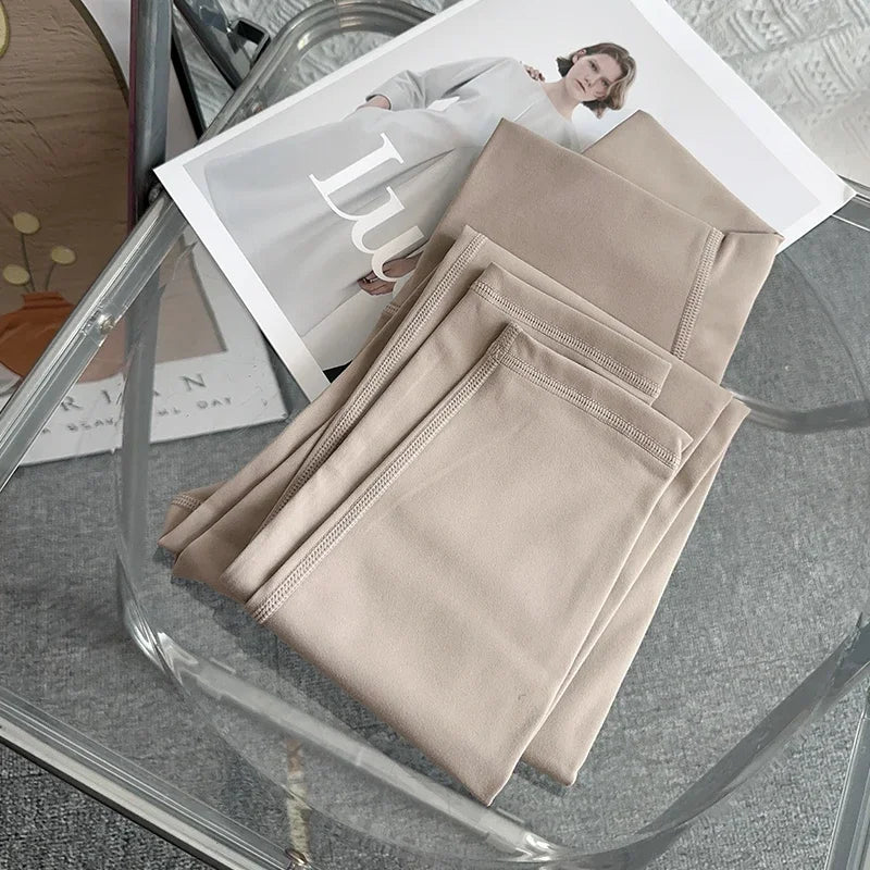 Pantalon de yoga et de gym pour femme, taille haute, effet seconde peau, respirant