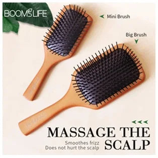 Brosse à cheveux en poils de sanglier BOOMSLIFE, peigne pour femmes