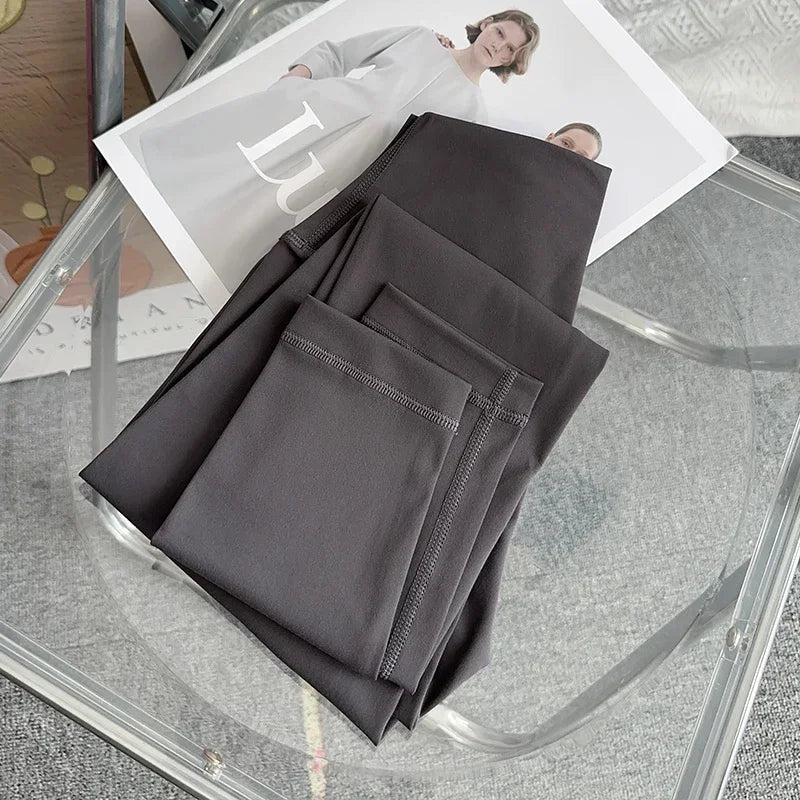 Pantalon de yoga et de gym pour femme, taille haute, effet seconde peau, respirant