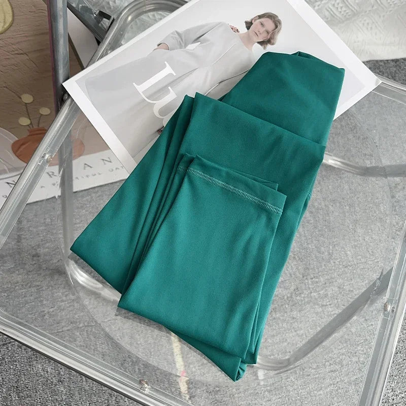 Pantalon de yoga et de gym pour femme, taille haute, effet seconde peau, respirant