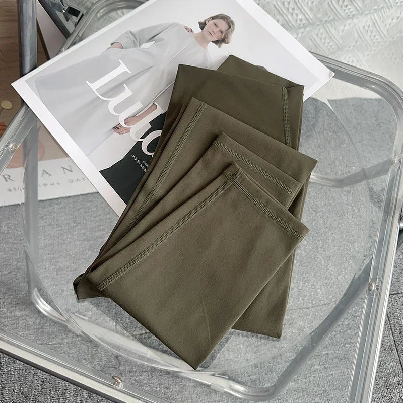 Pantalon de yoga et de gym pour femme, taille haute, effet seconde peau, respirant