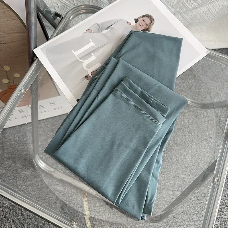 Pantalon de yoga et de gym pour femme, taille haute, effet seconde peau, respirant