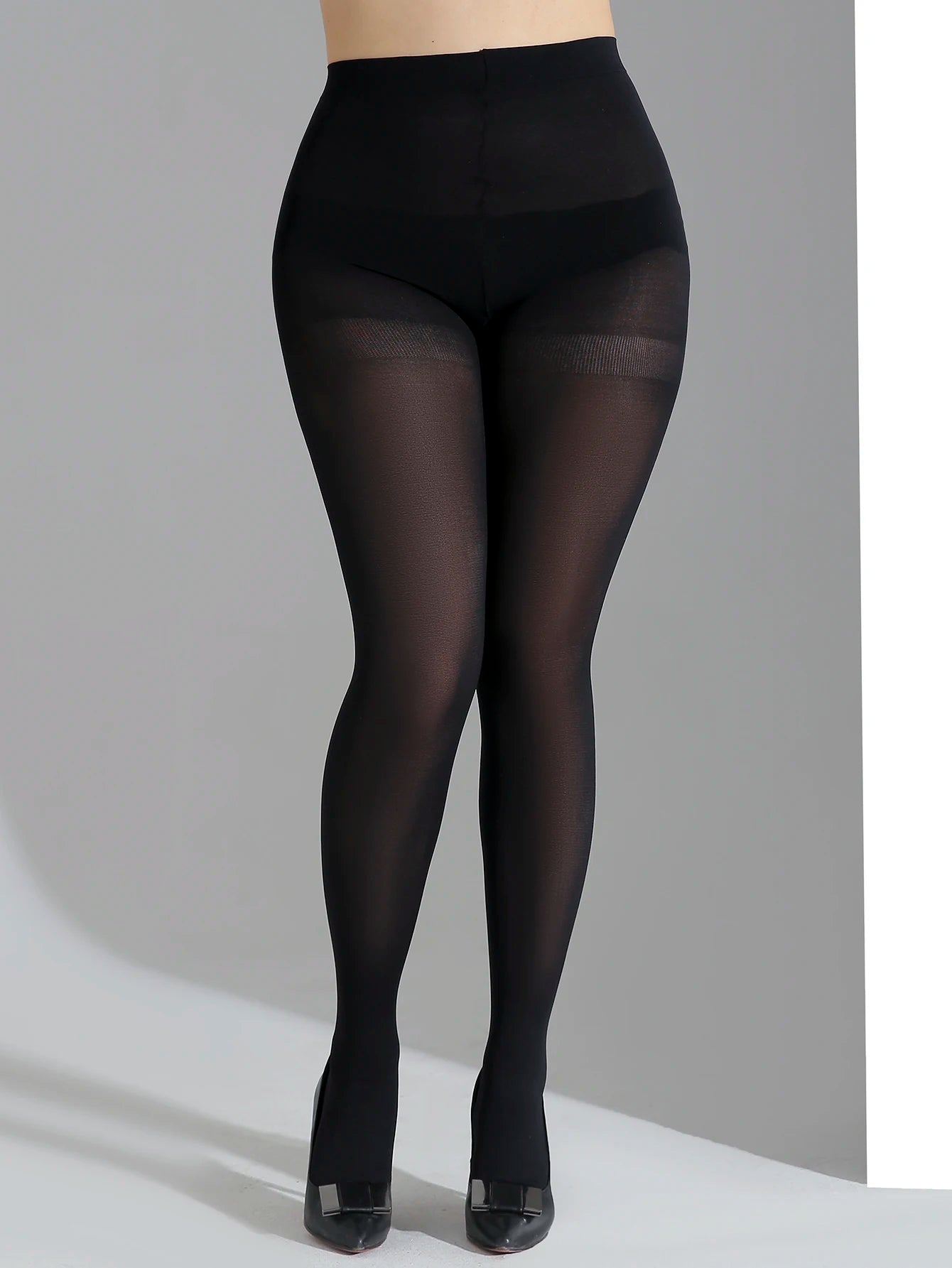 Collants noirs transparents grande taille, ultra-fins, en nylon, de haute qualité